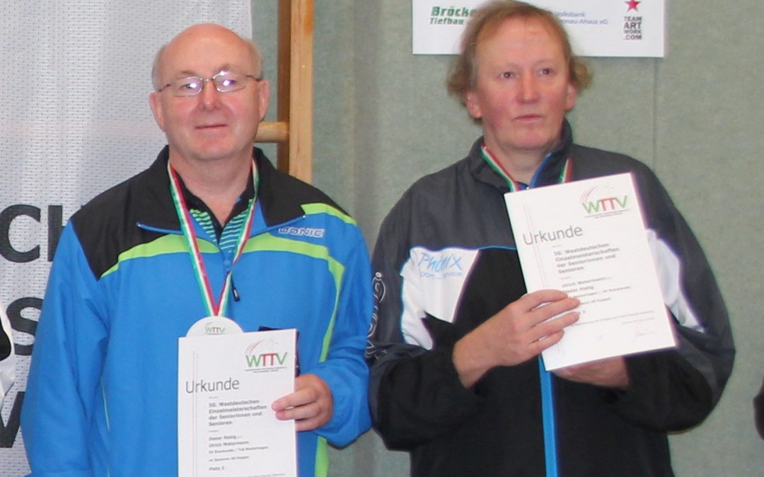 Dritter Platz im Doppel der AK60 für Dieter Ristig und Ulrich Watermann