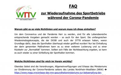FAQ SPORTBETRIEB WÄHREND CORONA