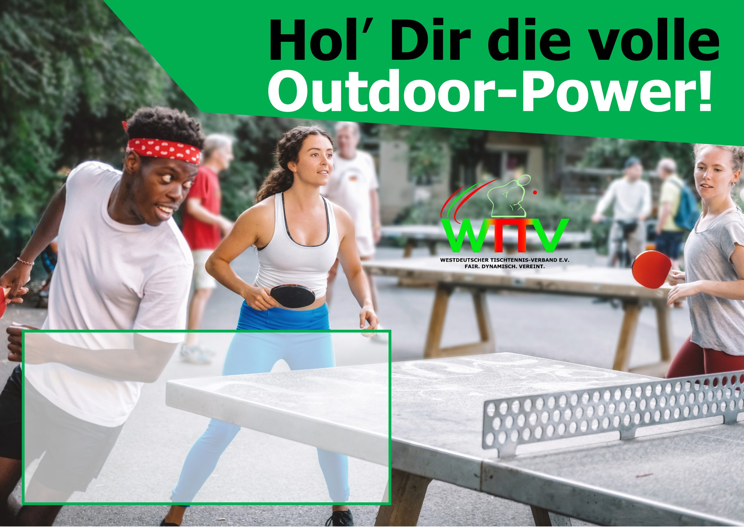 Auf nach draussen: Plakate TT-Steintische