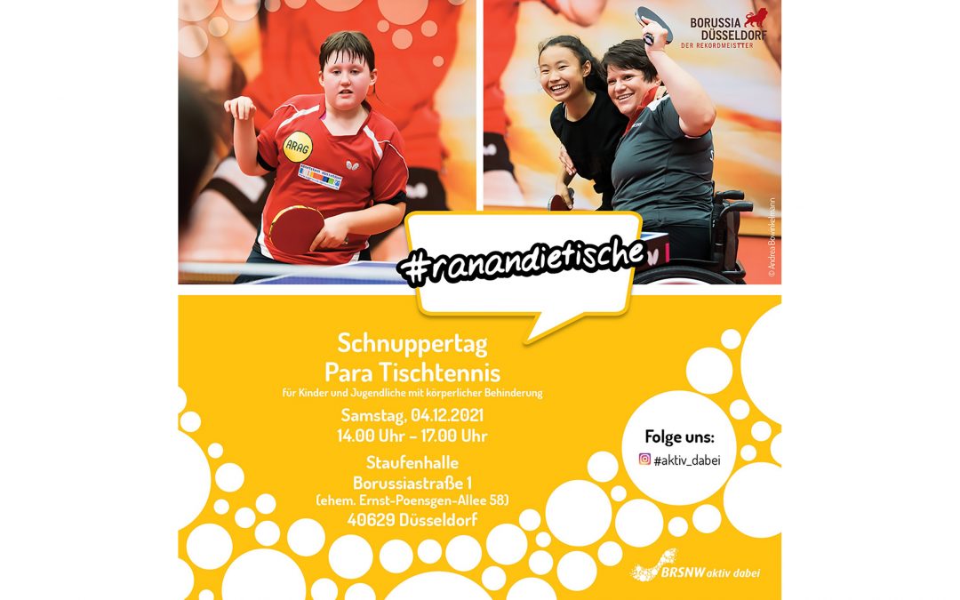 SCHNUPPERTAG PARA TISCHTENNIS
