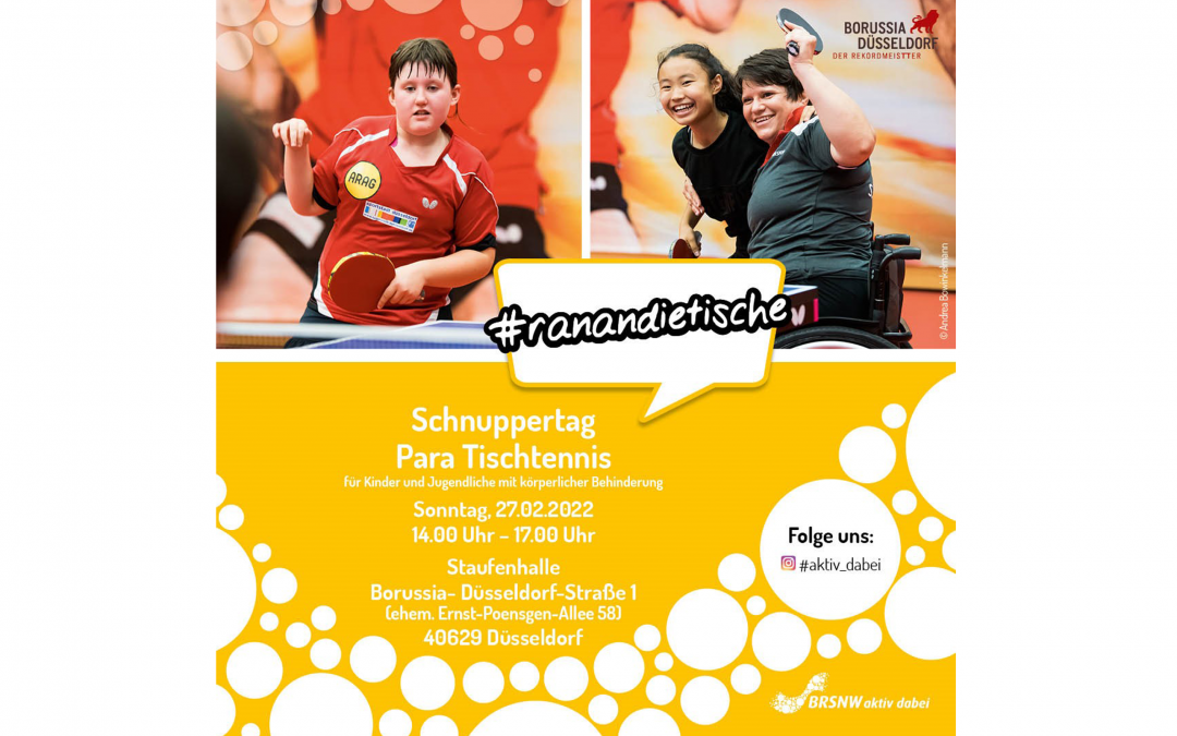 SCHNUPPERTAG PARA TISCHTENNIS