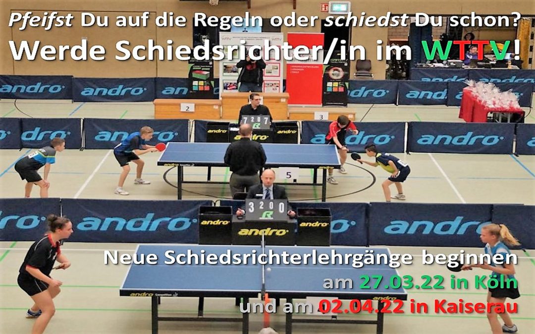 NEUE SCHIEDSRICHTERLEHRGÄNGE
